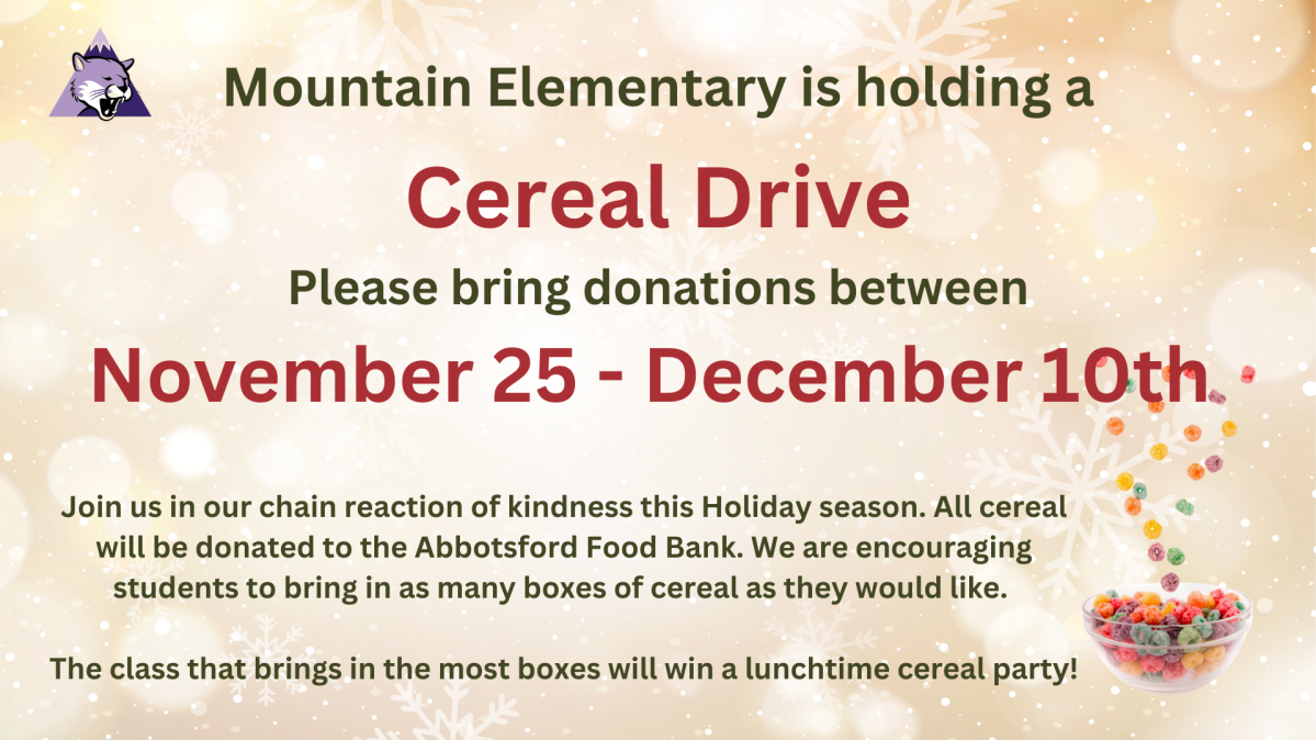 Cereal Drive at Mountain Elementary